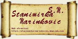 Stanimirka Marinković vizit kartica